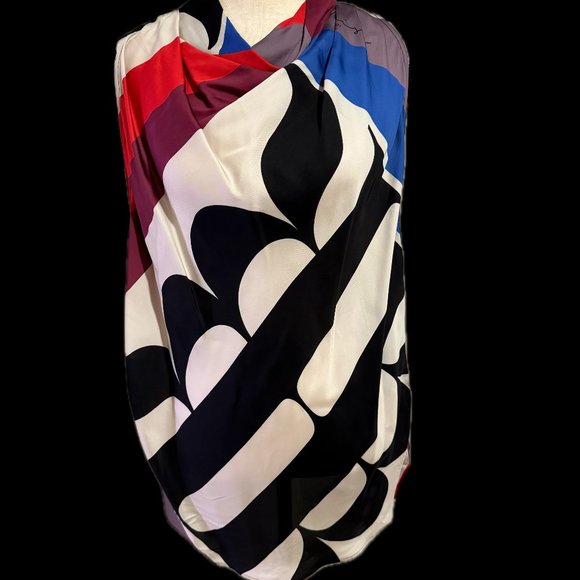 REISS Keeley Scarf Print Top - Size 10 - Picture 2 of 4